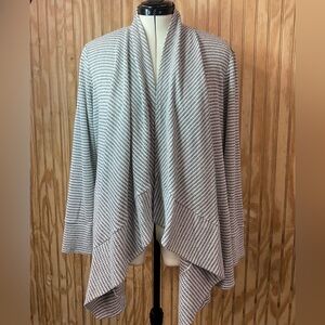 Chico's Zenergy Gray Striped Cardigan